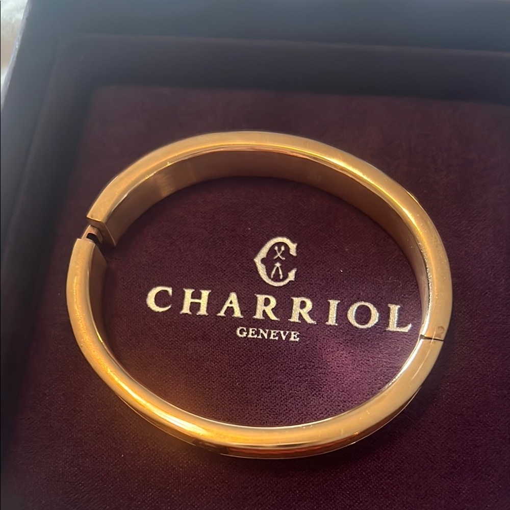 Charriol Gold Bangle Bracelet - Picture 5 of 15